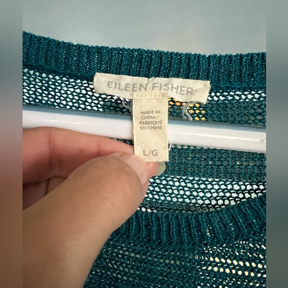Gorgeous Eileen Fisher 100% Organic Linen Knit Blouse (size: large) - Picture 3 of 4